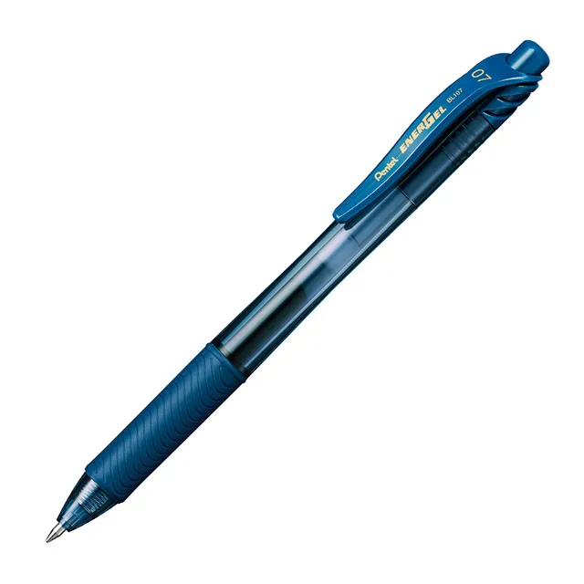 Pentel BL107 Energel X Metal Tip Retractable Roller Ball Pen 0.7mm - Navy Blue