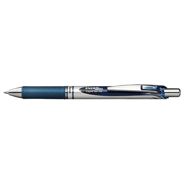 Pentel BL77 Energel Metal Tip Retractable Roller Ball Pen 0.7mm - Navy Blue