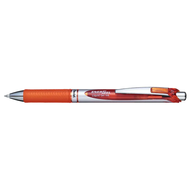 Pentel BL77 Energel Metal Tip Retractable Roller Ball Pen 0.7mm - Orange