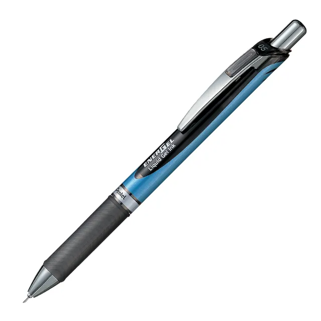 Pentel Energel BLN75 - Penna A Sfera Gel Retrattile 0.5mm - Inchiostro Nero - Confezione Da 6 - Scrittura Fluida E Asciugatura Rapida