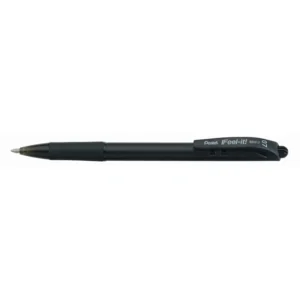 Pentel BX417 Feel-It Grip Retractable Ballpoint Pen Fine 0.7mm - Black