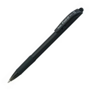 Pentel BX417 Feel-It Grip Retractable Ballpoint Pen Fine 0.7mm - Black