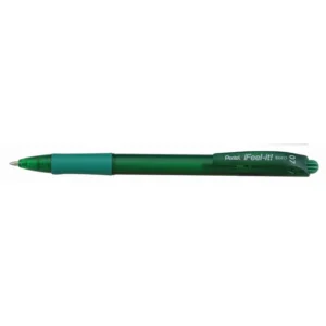 Pentel BX417 Feel-It Grip Retractable Ballpoint Pen Fine 0.7mm - Green