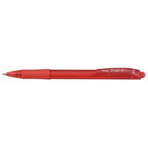 Pentel BX417 Feel-It Grip Retractable Ballpoint Pen Fine 0.7mm - Red