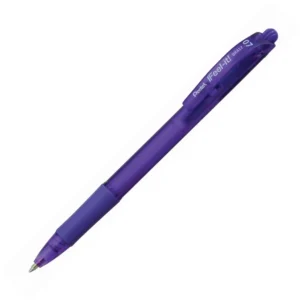 Pentel BX417 Feel-It Grip Retractable Ballpoint Pen Fine 0.7mm - Violet