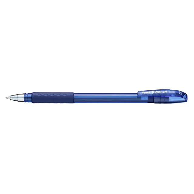 Pentel BX487 Feel-It Grip Ballpoint Pen Fine 0.7mm - Blue
