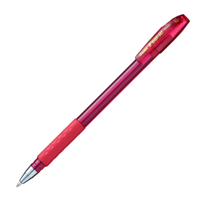 Pentel BX490 Feel-It Grip Ballpoint Pen Medium 1.0mm - Red