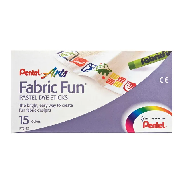 Pentel Fabric Fun Pastel Dye Sticks - 15 Colours