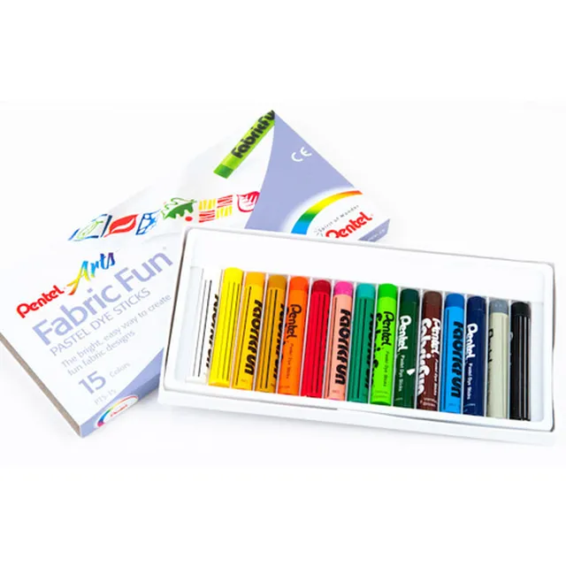 Pentel Fabric Fun Pastel Dye Sticks - 15 Colours