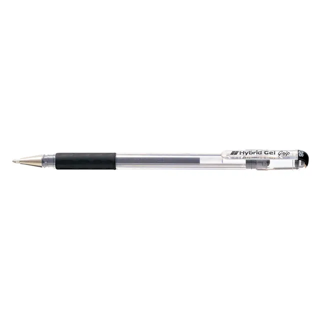 Pentel K118 Hybrid Gel Grip Pen 0.8mm - Black
