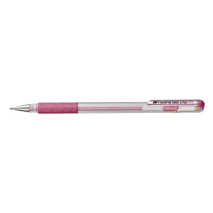 Pentel K118 Hybrid Metallic Gel Grip Pen 0.8mm - Pink_1