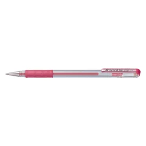 Pentel K118 Hybrid Metallic Gel Grip Pen 0.8mm - Red