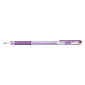 Pentel K118 Hybrid Metallic Gel Grip Pen 0.8mm - Violet