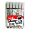 Pentel MWL5S Maxiflo Pump-It Whiteboard Marker Bullet Tip 4.0mm - Wallet 4