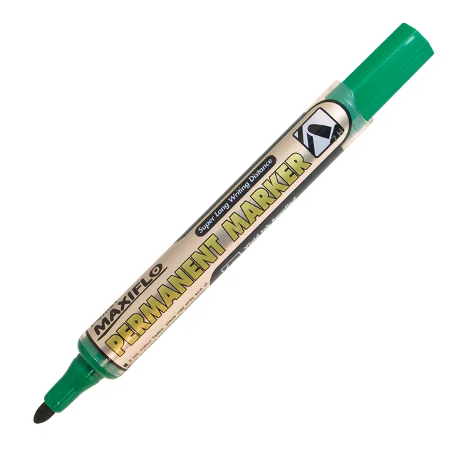 Pentel NLF50 Maxiflo Pump-It Permanent Marker Bullet Tip 4.5mm - Green