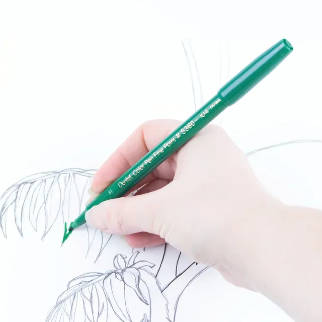 Pentel S360 Colour Pen Fibre Tip 2.0mm - Green