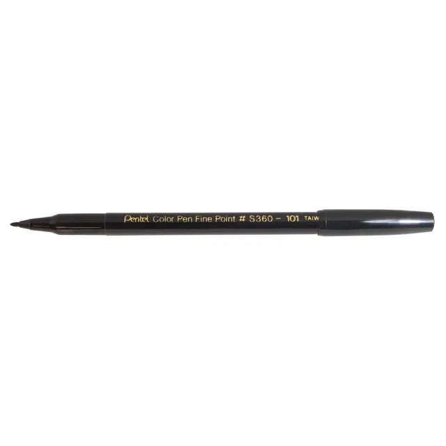 Pentel S360 Colour Pen Fibre Tip 2.0mm - Black