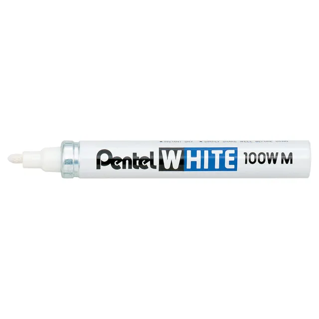 Pentel X100WM Paint Marker Medium Bullet Tip 3.9mm - White