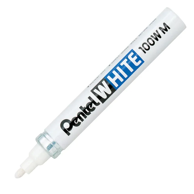 Pentel X100WM Paint Marker Medium Bullet Tip 3.9mm - White