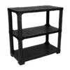 OfficeQ Canteen Twiggy 3 Tier Shelving - Black & Grey