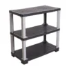 OfficeQ Canteen Twiggy 3 Tier Shelving - Black & Grey