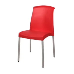 OfficeQ Canteen Twiggy 4 Legged Chair - Red