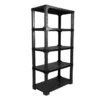 OfficeQ Canteen Twiggy 5 Tier Shelving - Black & Grey