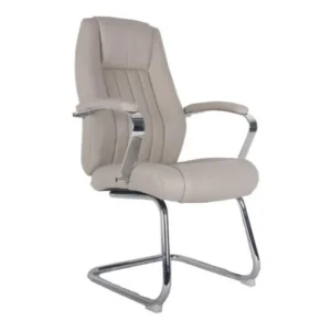 OfficeQ Chantie Visitor Chair - Chrome & Dove Grey