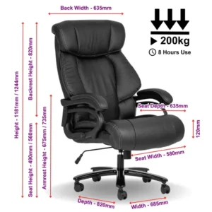 OfficeQ Dupa Heavy Duty Chair - Black