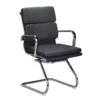 OfficeQ Chantie Visitor Chair - Chrome & Black