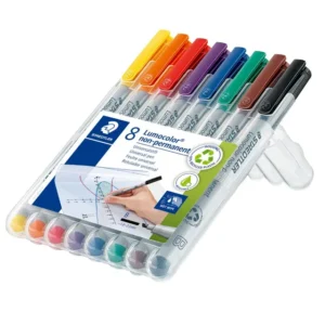 Staedtler Lumocolor 312 Non-Permanent Marker Chisel Broad 2.0mm - Wallet 8