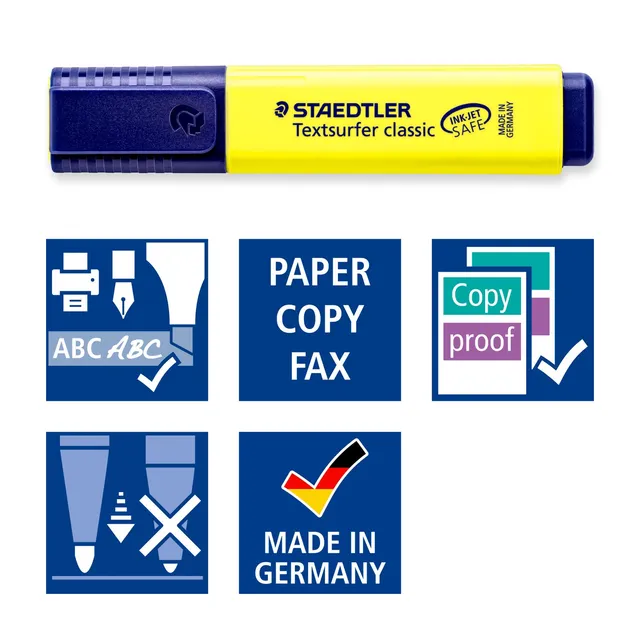 Staedtler Textsurfer Highlighters - Wallet 3 + 1