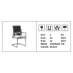 OfficeQ Cindy Visitor Chair - Black