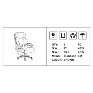 OfficeQ Dupa Heavy Duty Chair - Brown