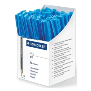 Staedtler Stick 430 Ballpoint Pen Medium Box 50 - Blue