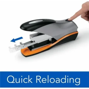 010116-Rexel Optima 70 Low Force Heavy Duty Stapler 70 Sheet - Silver Black(14)
