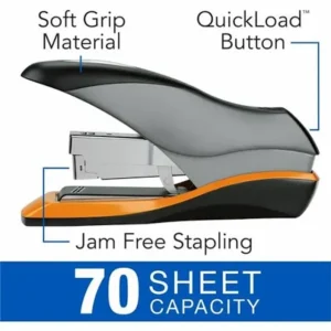 010116-Rexel Optima 70 Low Force Heavy Duty Stapler 70 Sheet - Silver Black(17)