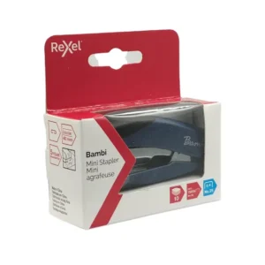 010202-Rexel Bambi School Quarter Strip Plastic Stapler 12 Sheet - Assorted Colours (3)