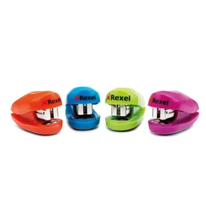 010204-Rexel Buddi School Mini Quarter Strip Plastic Stapler 10 Sheet - Assorted Colours(2)