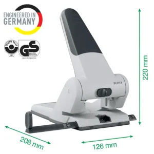 110231BK-Leitz 5180 NeXXt 2 Hole Heavy Duty Punch 65 Sheet - Black(4)