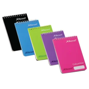 16500-Rexel ColourHide Pocket Notebook 96 Page - Assorted Colours