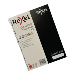 165040-Rexel ColourHide A5 Notebook 200 Page - Black