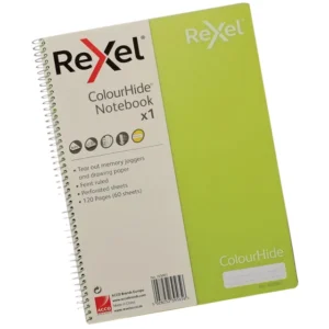 165061-Rexel ColourHide A4 Notebook 120 Page - Lime.