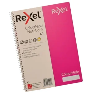 165063-Rexel ColourHide A4 Notebook 120 Page - Pink.
