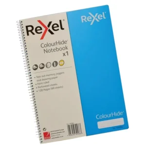165064-Rexel ColourHide A4 Notebook 120 Page - Blue.