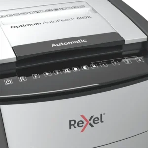 301433-Rexel Optimum AutoFeed+ 600X Automatic Cross Cut P4 Paper Shredder - 600 Sheet(4)