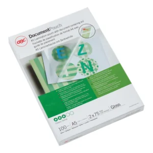 GBC A5 Laminating Pouches Gloss 150 Micron - Box 100