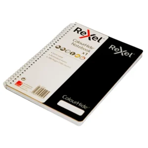 Rexel ColourHide A5 Notebook 200 Page - Black