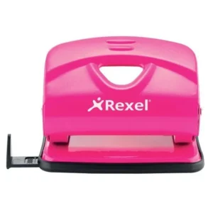 Rexel V220 Value 2 Hole Metal Punch 20 Sheet - Pink