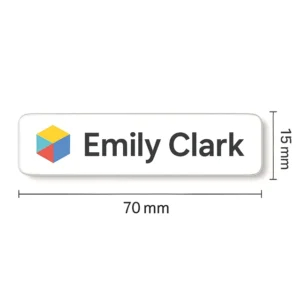 Name Badge Full Colour Domed - 70 x 15mm